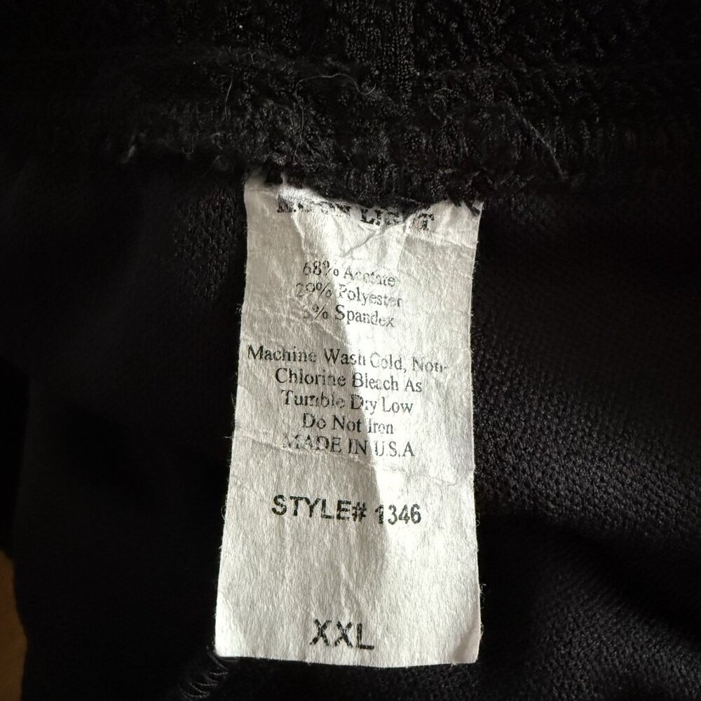 Connie’s Moonlight Lagenlook Wide Leg Cropped Pants Black XXL Textured Stretch - Picture 4 of 4